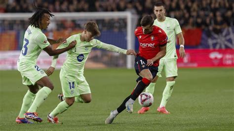 El X Del Bar A Contra Osasuna Al Descanso