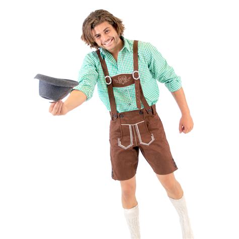 Oktoberfest Lederhosen Costume Set W Shorts