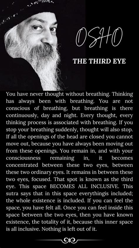 Osho Third Eye Osho Master Quotes Osho Quotes