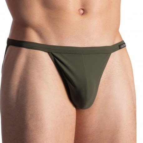 Olaf Benz Slip De Bain Tanga Blu Olive Inderwear