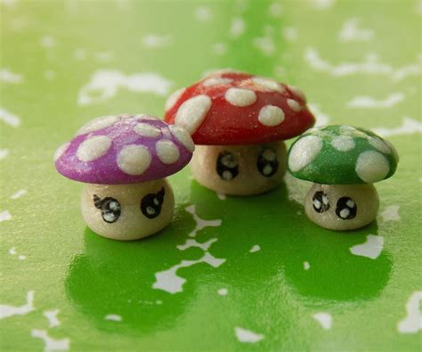 Polymer Clay Cute Mushroom Tutorial | Cute clay, Diy clay crafts ...