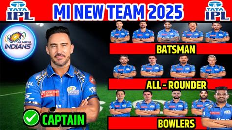 Ipl Mumbai Indians New Squad Mi Player Full Players List