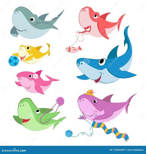 Cartoon Smiling Baby Shark Stock Photography | CartoonDealer.com #30456074