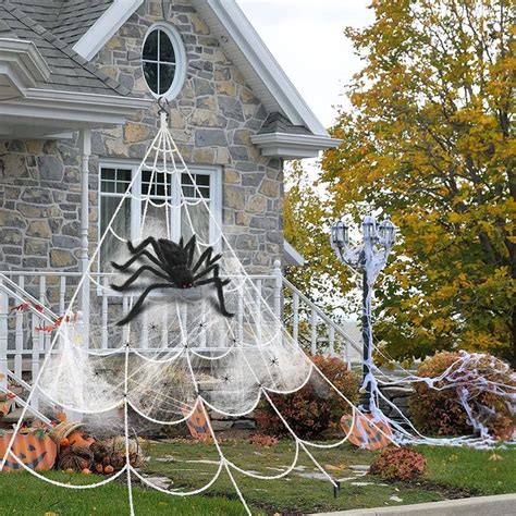 Spider Web Halloween Decorations Outdoor Hamdol 59 Realistic Big