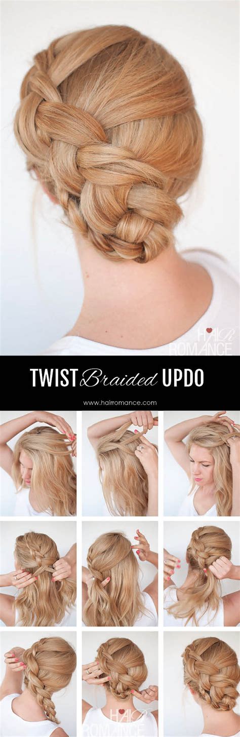 New Braid Hairstyle Tutorial The Twist Braid Updo Hair Romance