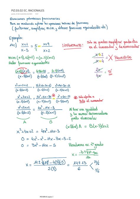 Solution Ecuaciones Racionales Irracionales Logaritmicas Y