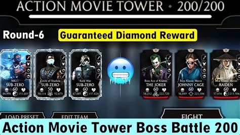 Action Movie Lin Kuei Tower Boss Battle 200 Guaranteed Diamond Reward