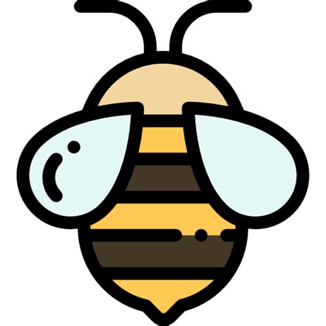 Icono De Abeja Detailed Rounded Lineal Color