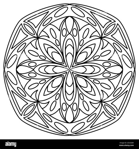 Mandala pattern. Outline vector illustration for coloring book or