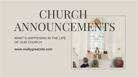 Church Announcement Images