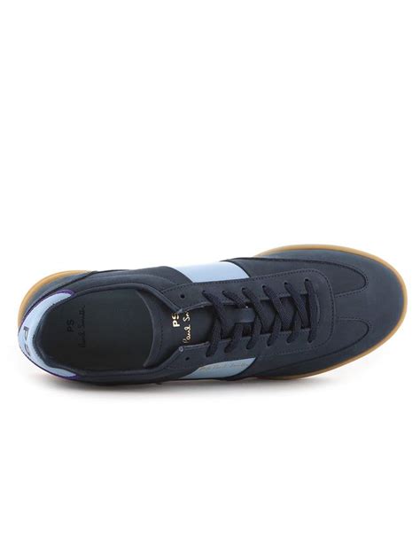 Paul Smith Dark Navy Leather Dover Sneaker Designerwear Pay In 30