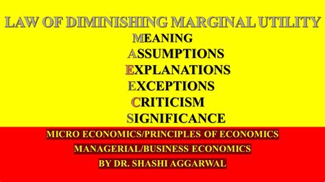 Law Of Diminishing Marginal Uitlity English Youtube