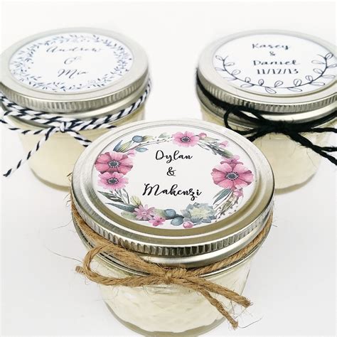 100 Wedding Favor Candles Mason Jar Favors Rustic Favors Etsy