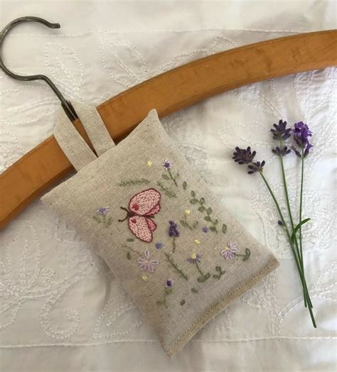 Hand Embroidered Lavender Bag