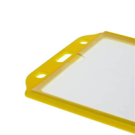 Couvercle en plastique pour carte d identité vertical B7 88x120mm jaune