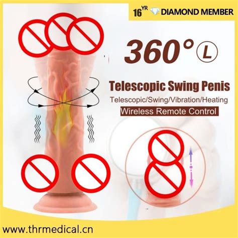 Multi Functon Expandable Dildo Realistic Penis Heating Dildo Vibrator