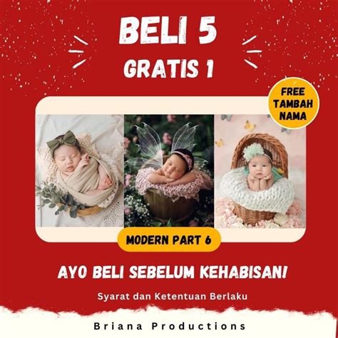 Jual Jasa Edit Foto Bayi Newborn Ala Studio Modern 6 Islami Muslim