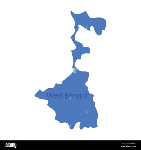 West Bengal State Map Vector Icon India West Bengal Province State