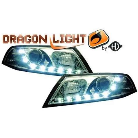 Lhd Phares Projecteur Paire Led Dragon Feux De Position Chrome Clair H