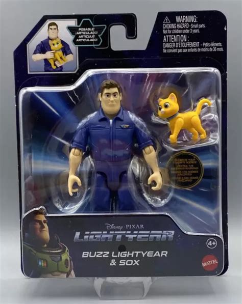 DISNEY PIXAR LIGHTYEAR Movie Buzz Lightyear Sox Mattel Posable New