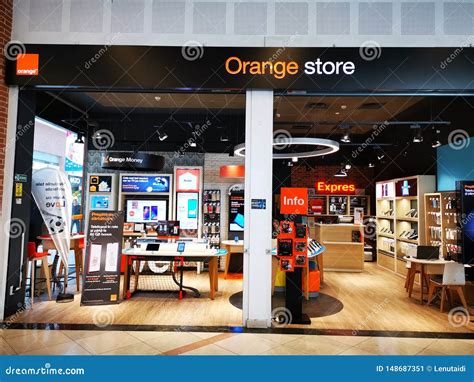 Orange Store Logo And Brand Text Sign Front Of Facade Shop Of French