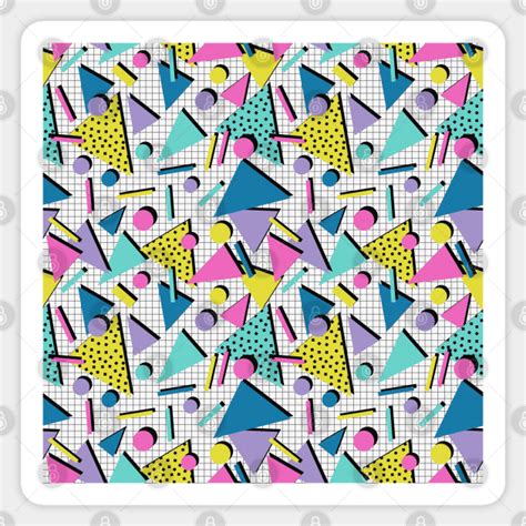 Memphis 80s Style Design Pattern - Memphis Group - Sticker | TeePublic