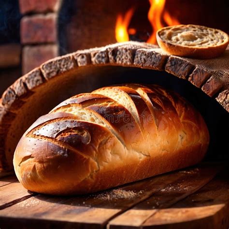 Artesenal Resh Baked Bread From Traditional Old Fashioned Wood Fired