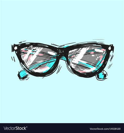 Sunglasses Hand Drawn Fashion Royalty Free Vector Image