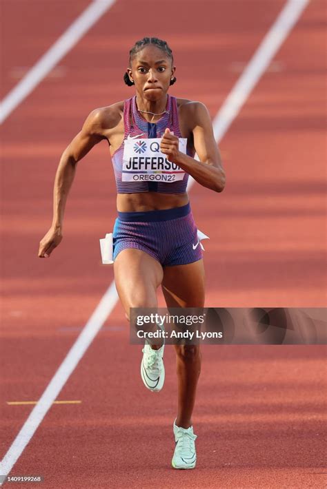 Melissa Jefferson Of Team United States Competes In The Womens 100m