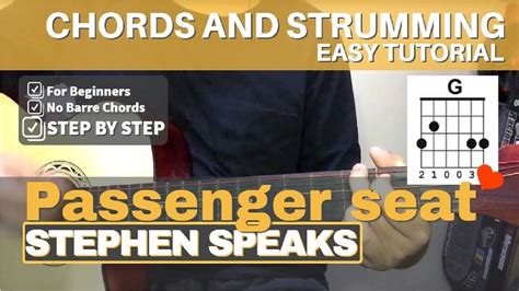 Passenger Seat Stephen Speaks Super Easy Guitar Chords Tutorial For Beginners X 4 Chords