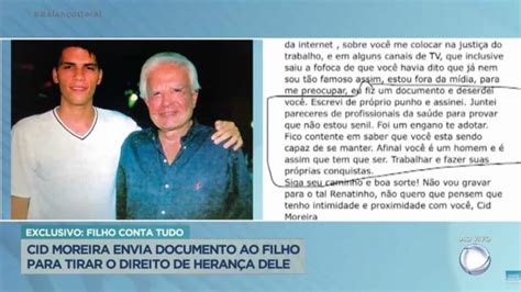 Filho Biol Gico De Cid Moreira Acusa Pai De Abandono Afetivo Ele N O