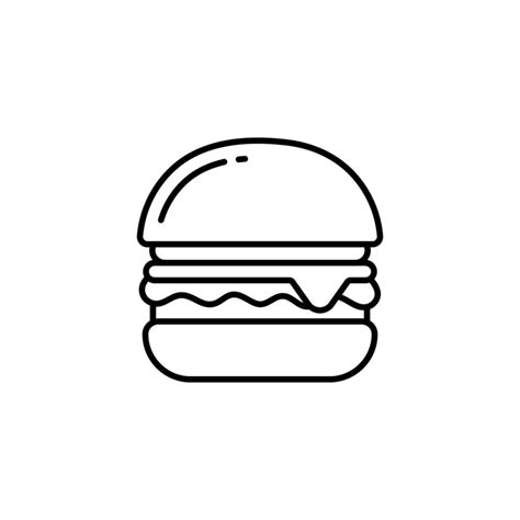 Icono Del Vector De Hamburguesas De Queso En Estilos Modernos The