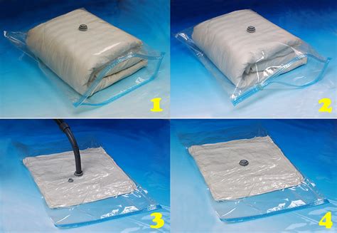 Set Of 4 Vacuum Seal Hanging Garment Bags Space Saver Saving Storage Ebay