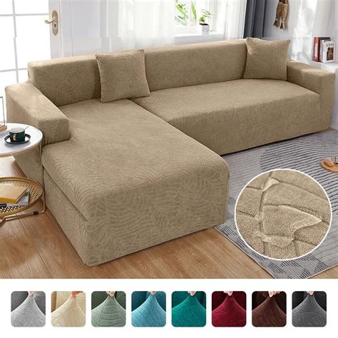 Wasserdicht Jacquard Sofa Abdeckungen Elastische Ecke 1 2 3 4 Sitze