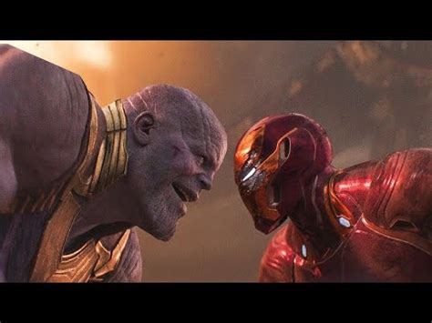 AVENGERS INFINITY WAR Iron Man Vs Thanos Fight Scene 4k Full Hd YouTube