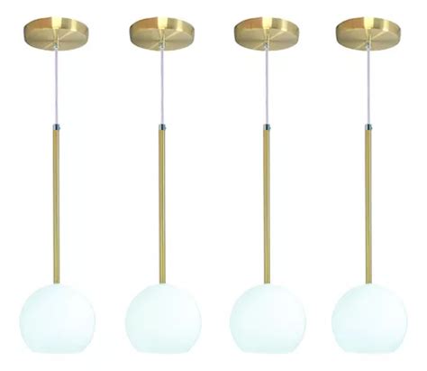 Lámpara candelabro led de techo Iluminar Ambiente Pendente Lux Dourado