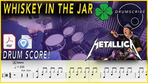 Whiskey In The Jar Metallica Drum Score Sheet Music Play Along