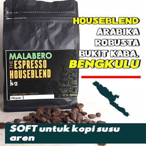 Jual Biji Kopi Houseblend Espresso Blend Robusta Arabika Bengkulu