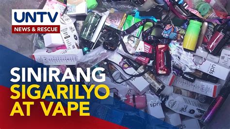 P10 M Halaga Ng Mga Nakumpiskang Sigarilyo At Vape Sinira Sa Baguio