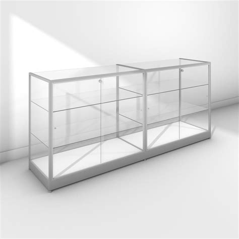 Double Glass Display Counter Frameless Front Glass Case By Plumbob