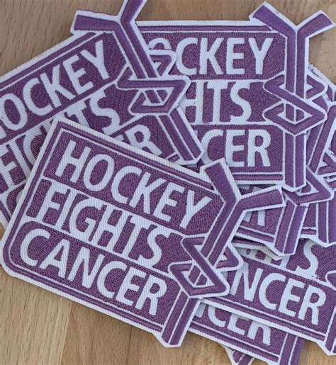 Hockey Fights Cancer Nhl Logo Jersey Patch Iron On Etsy