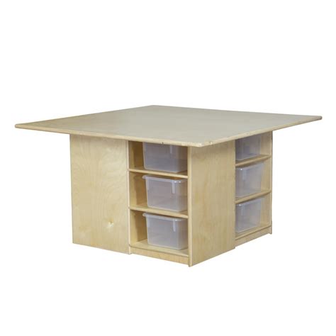 Cubby Table With 12 Translucent Trays Storage Furniture Storage