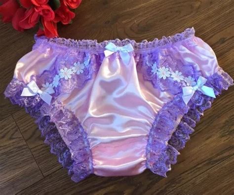 Bébé rose Satin Sissy slips doucement soyeux Bikini culottes Etsy