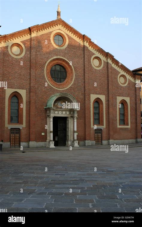 The Famous Church Of Santa Maria Delle Grazie Milan Italy Stock Photo