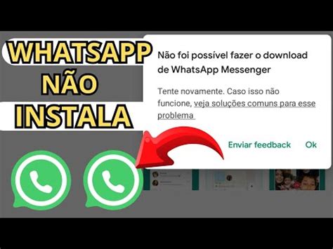 Consertar N O Poss Vel Instalar Baixar O Aplicativo Whatsapp No