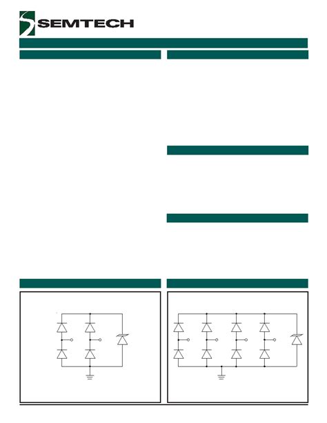 Rclamp Pa Datasheet Pages Semtech Ultra Low Capacitance Tvs