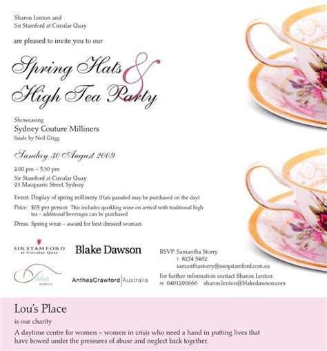 High Tea Party Invitation