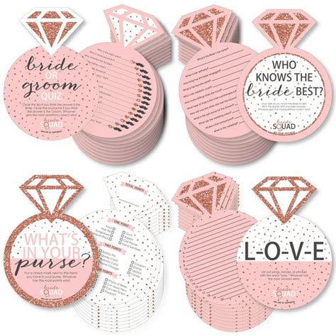 Big Dot Of Happiness Bride Squad 4 Rose Gold Bridal Shower Or Bachelorette Party Games 10