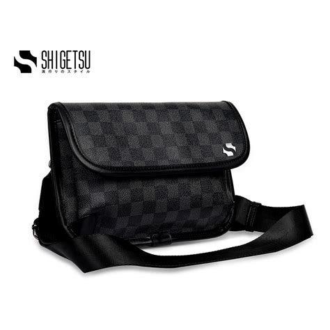 Shigetsu Chitose Leather Sling Bag For Men Crossbody Bag Shoulder Bag