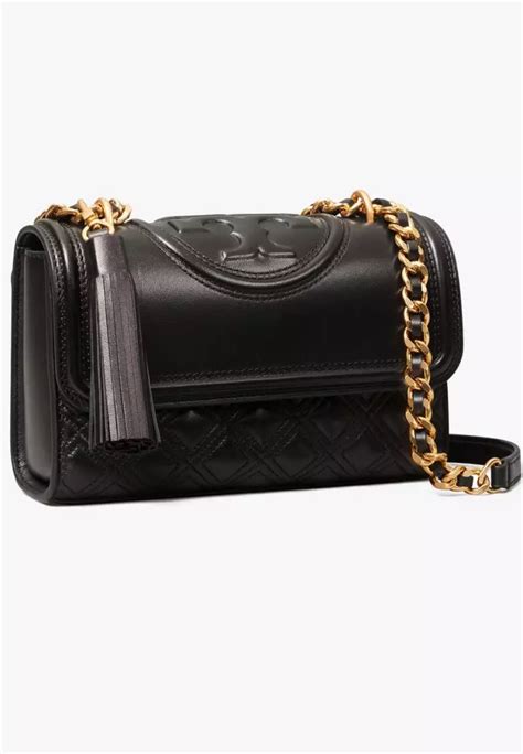 Jual Tory Burch Tory Burch Small Fleming Convertible Shoulder Bag Black